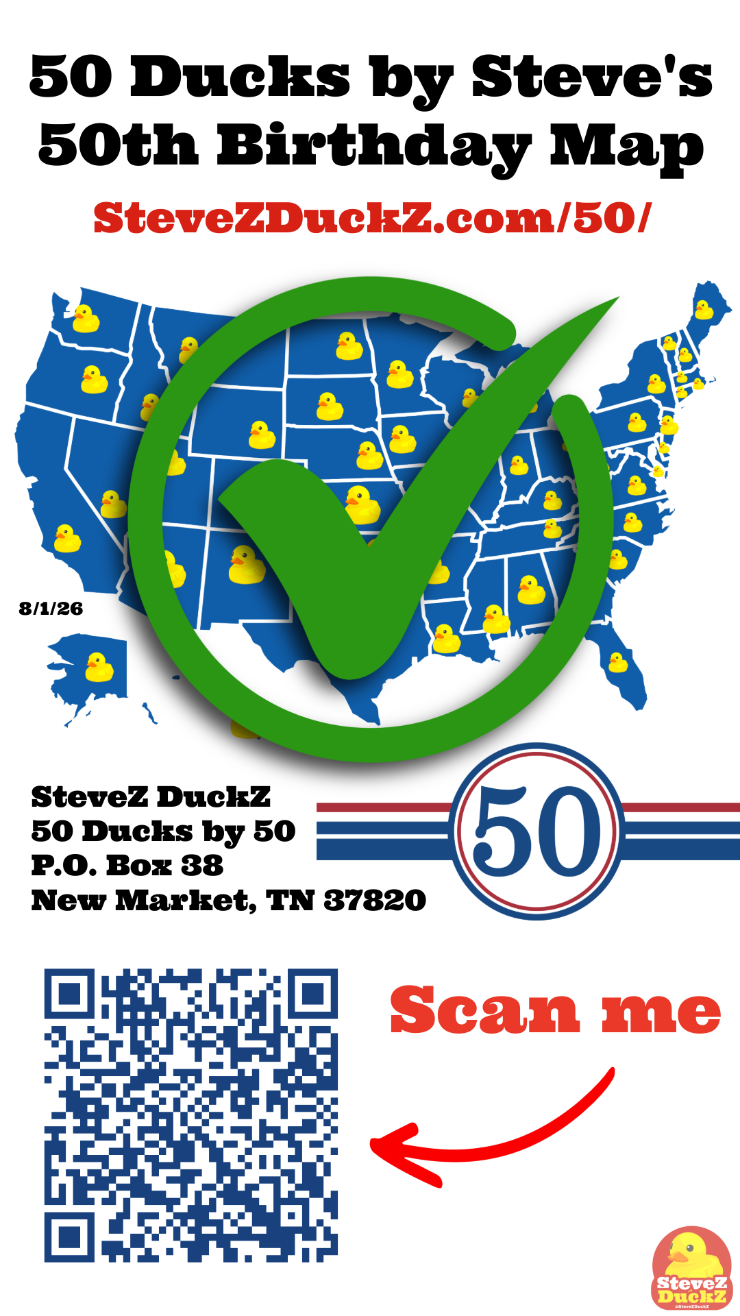 The 50-State Rubber Duck Challenge: A 50th Birthday Wish